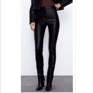 ZARA Faux Leather Leggings
